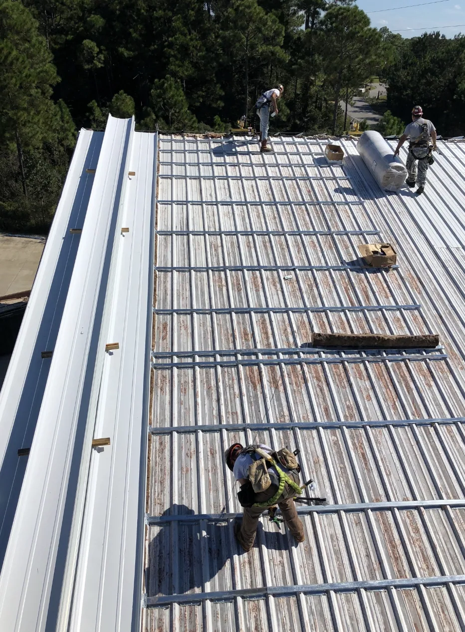 Commercial Metal Roof Retrofit in Bryan, TX Commercial Metal Roof Retrofit in Bryan, TX
